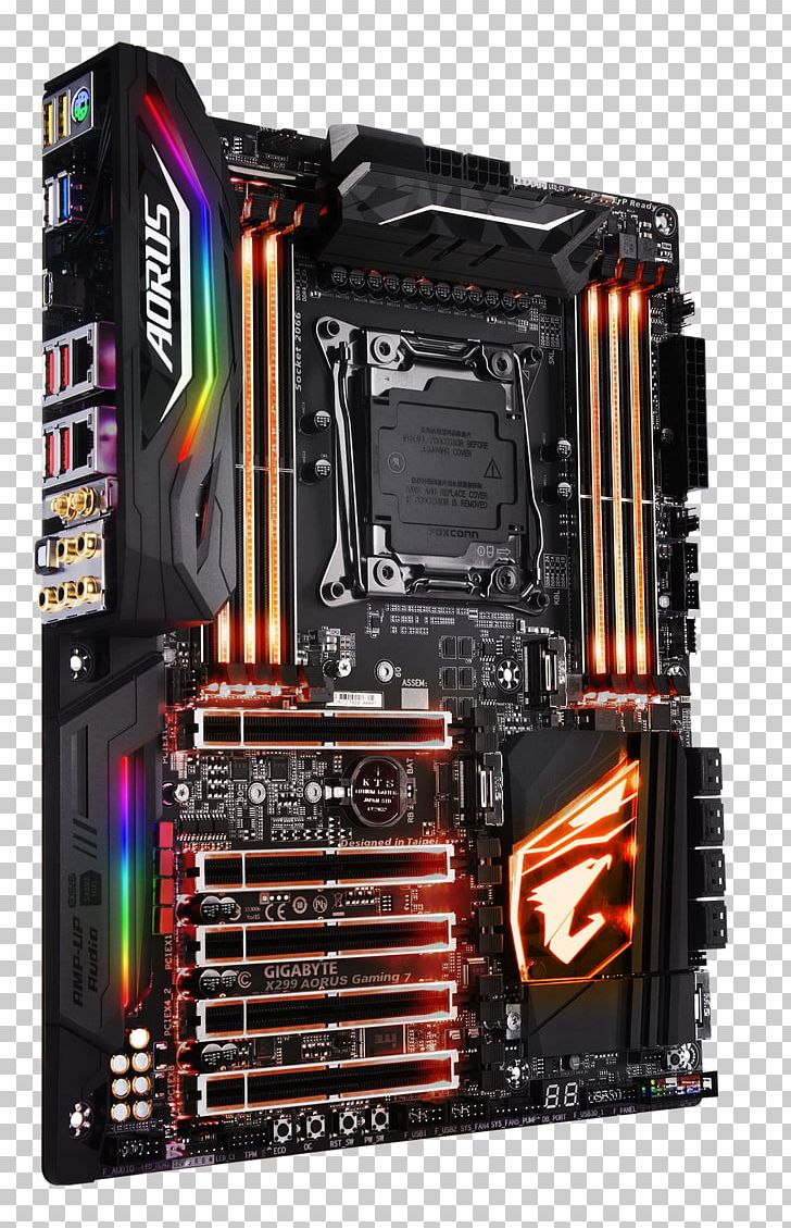 LGA 2066 Intel X299 List Of Intel Core I9 Microprocessors TOP Gaming Motherboard X299 AORUS Gaming 9 Gigabyte Technology PNG, Clipart, Atx, Computer Hardware, Electronic Device, Intel X299, Io Card Free PNG Download