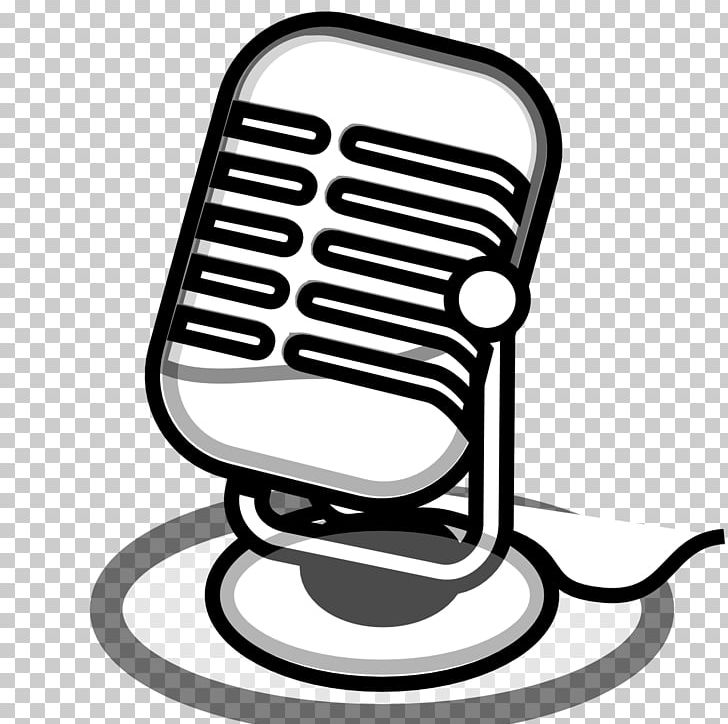 Microphone Black And White PNG, Clipart, Audio, Audio Equipment, Black And White, Cartoon, Chair Free PNG Download