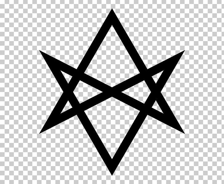 Unicursal Hexagram Symbol Thelema Ceremonial Magic PNG, Clipart, Angle, Black, Black And White, Ceremonial Magic, Circle Free PNG Download