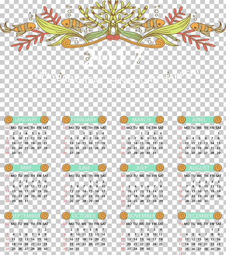 Calendar PNG, Clipart, 2017, 2018 Calendar, Adobe Illustrator, Animals, Aquatic Free PNG Download