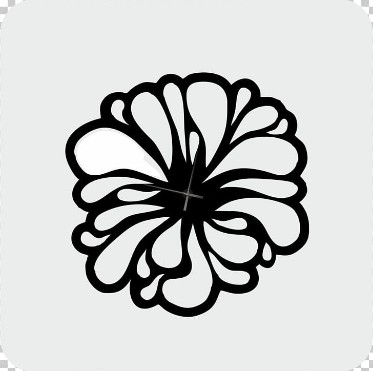 Quartz Clock Flower Glozis Furniture PNG, Clipart, Artikel, Black And White, Butterfly, Circle, Clock Free PNG Download