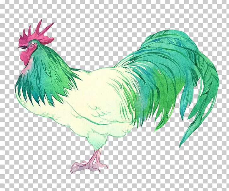 Rooster Chicken Gamecock Illustration PNG, Clipart, Animals, Background Green, Beak, Bird, Cartoon Free PNG Download
