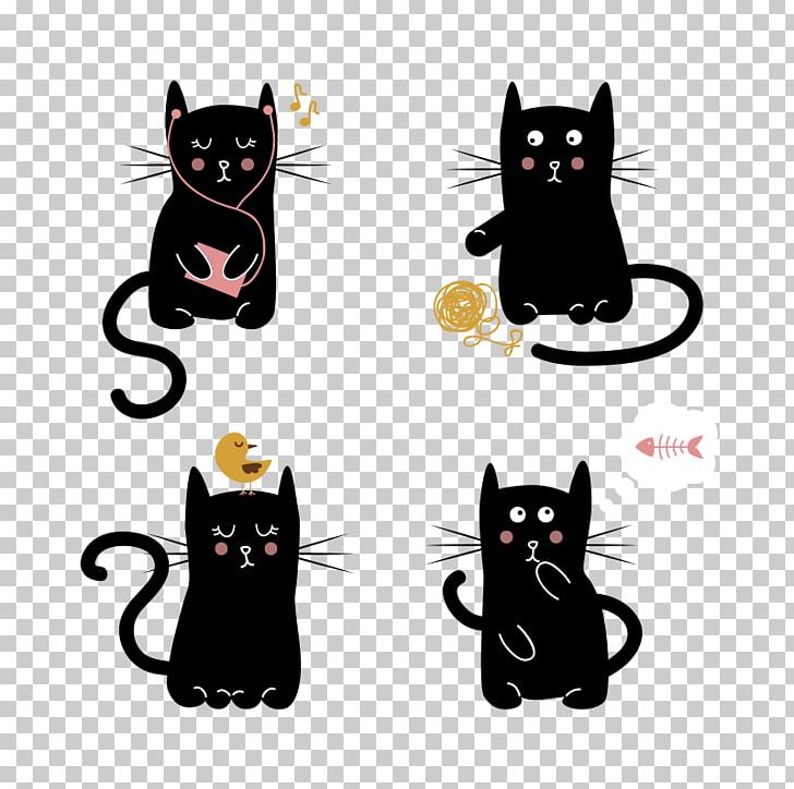 Black Cat Kitten Cuteness PNG, Clipart, Animal, Animals, Animation, Anime Character, Anime Girl Free PNG Download
