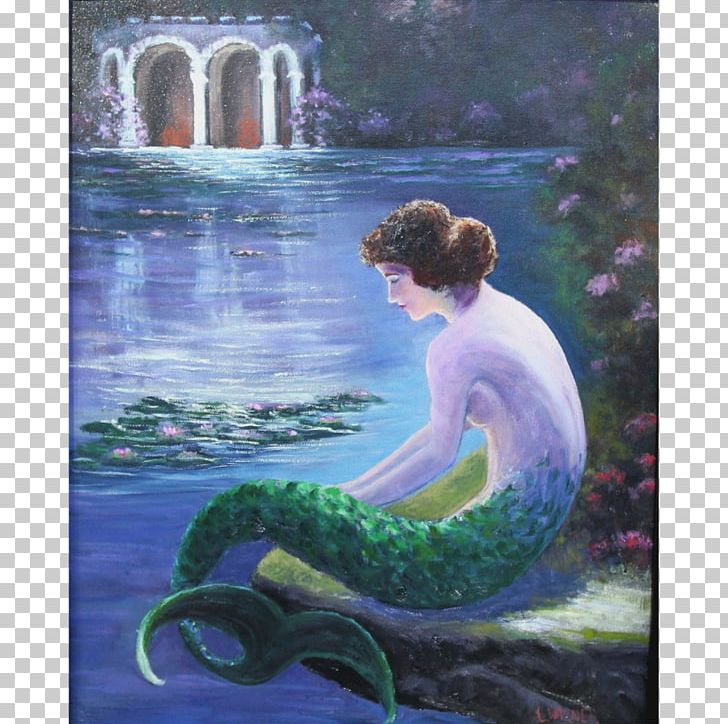 Self-Portrait With Mermaid Painting Siren Merman PNG, Clipart, Art, Canvas, Drawing, Fantasy, Fictional Character Free PNG Download