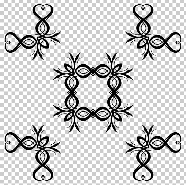 Black And White Floral Ornament Art PNG, Clipart, Art, Art Deco, Black, Black And White, Branch Free PNG Download