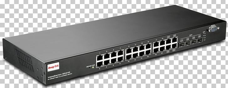 Gigabit Ethernet Network Switch Power Over Ethernet Port PNG, Clipart, Audio Receiver, Computer , Computer Component, Electronic Device, Local Area Network Free PNG Download