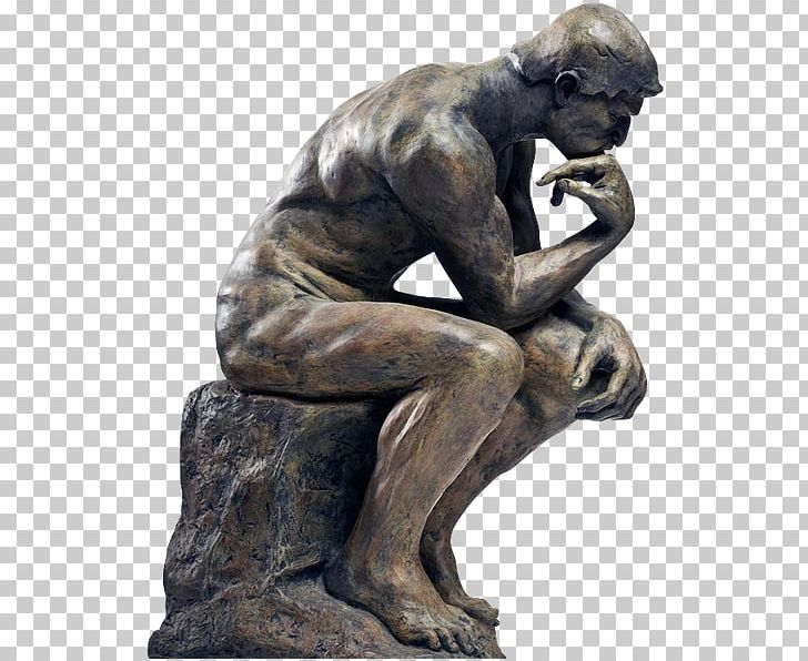 clipart of the thinker statue sculpture