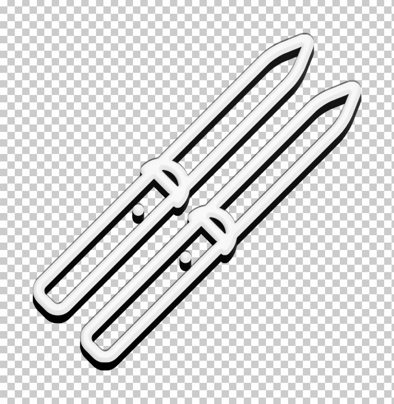 Linear Detailed Travel Elements Icon Ski Icon PNG, Clipart, Angle, Black, Black And White, Computer Hardware, Geometry Free PNG Download