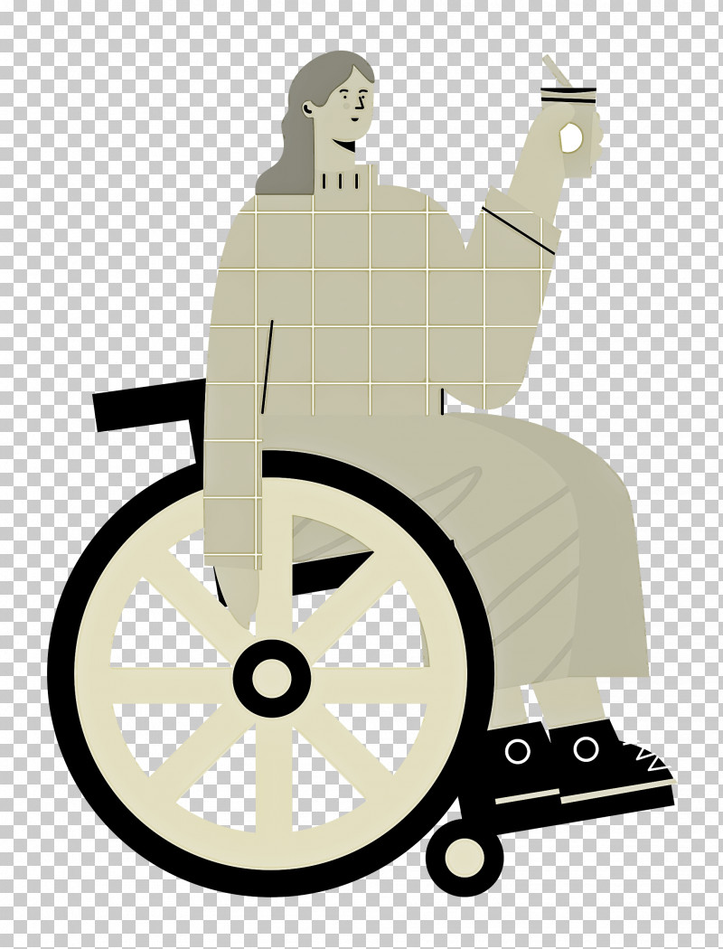 Sitting On Wheelchair Woman Lady PNG, Clipart, Cartoon, Chair, Drawing, Lady, Line Free PNG Download