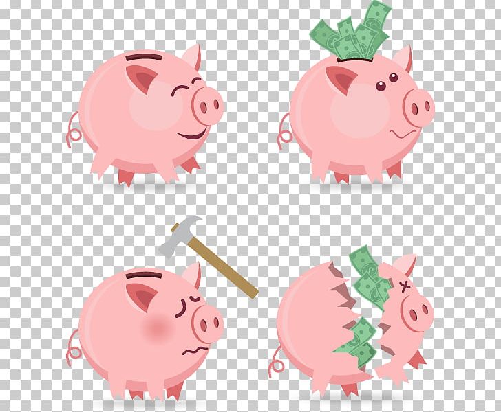 Domestic Pig Piggy Bank Money PNG, Clipart, Bank, Banking, Bank Vector, Cartoon, Debt Free PNG Download