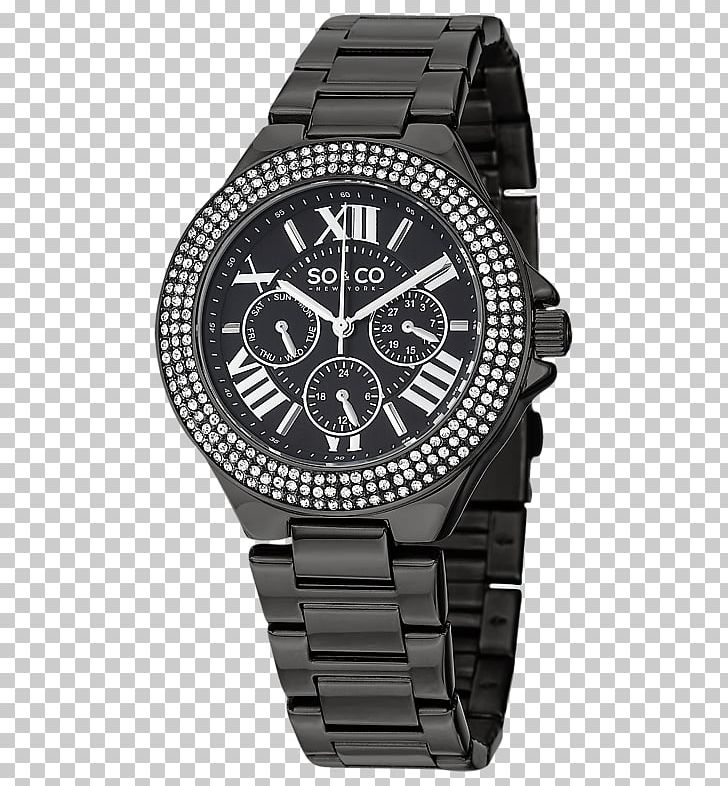 SoHo Madison Avenue Watch Strap Crystal PNG, Clipart, Accessories, Black, Brand, Brushed Metal, Clock Free PNG Download