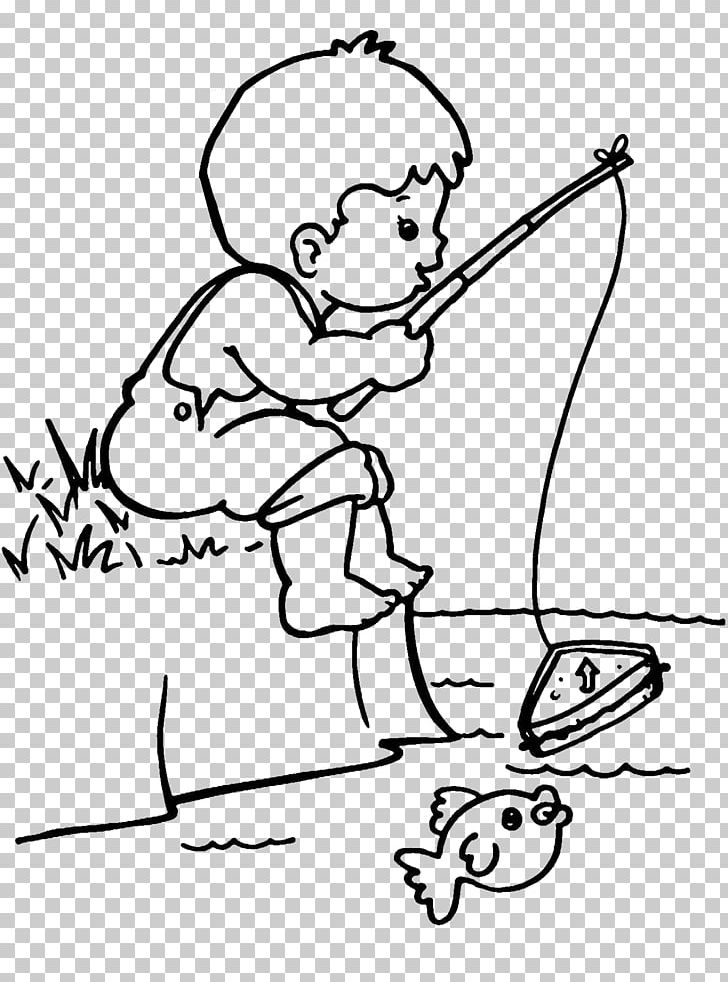 Colouring Pages Coloring Book Fisherman Drawing PNG, Clipart, Angle, Arm, Art, Black, Black And White Free PNG Download