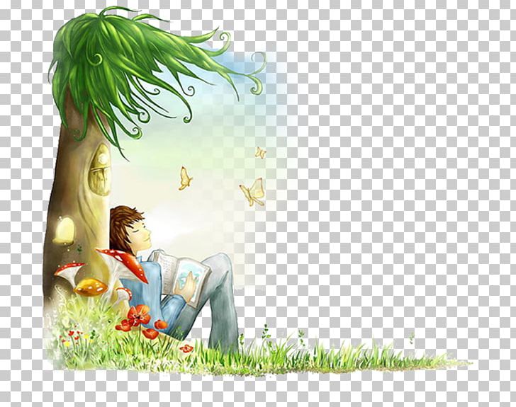 Homo Sapiens Cartoon Child Illustration PNG, Clipart, Autumn Tree, Boy, Christmas Tree, Computer Wallpaper, Fairy Tree Free PNG Download