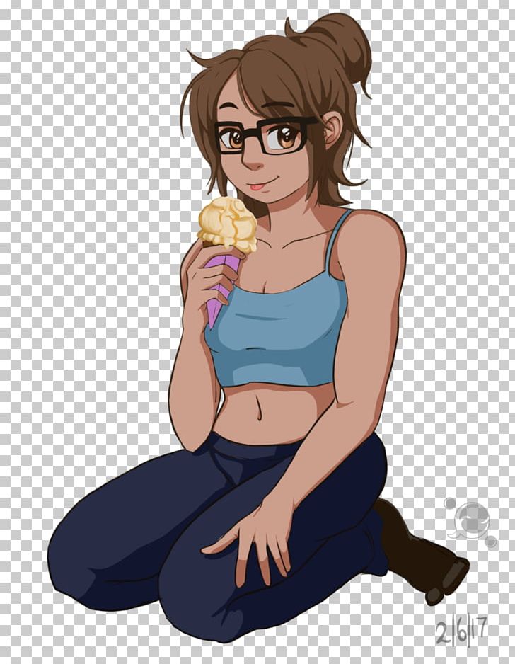 Ice Cream Eating Princess Peach PNG, Clipart, Anime, Arm, Black Hair, Brown Hair, Cartoon Free PNG Download