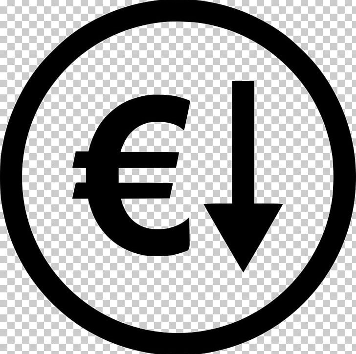 Euro Sign Computer Icons Symbol PNG, Clipart, Area, Black And White, Brand, Circle, Coin Free PNG Download