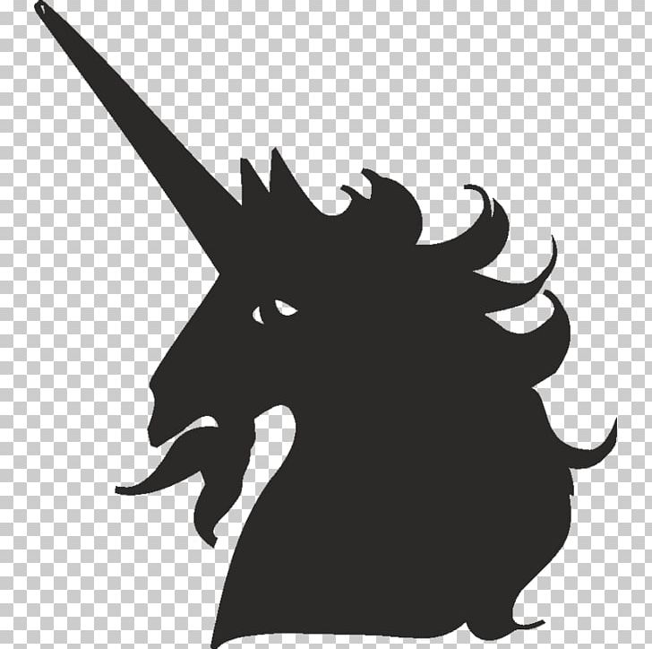 Unicorn Sticker Wall Decal PNG, Clipart, Black And White, Cattle Like Mammal, Decal, Fantasy, Fictional Character Free PNG Download
