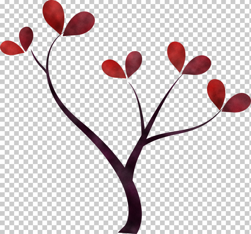 Flower Plant Branch Leaf Heart PNG, Clipart, Abstract Tree, Branch, Cartoon Tree, Cut Flowers, Flower Free PNG Download
