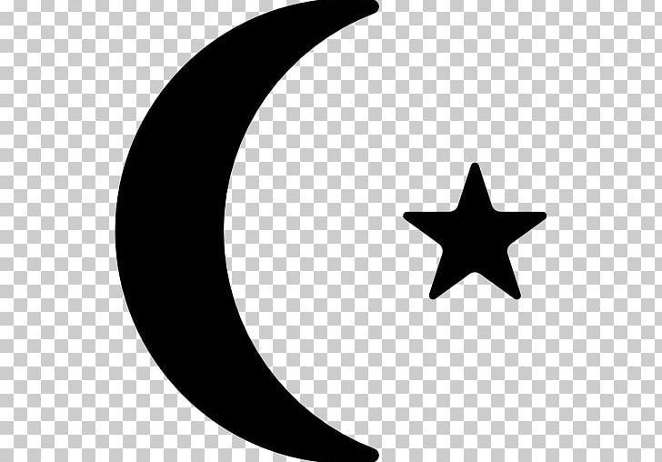 Star Symbol Crescent PNG, Clipart, Black, Black And White, Circle, Computer Icons, Crescent Free PNG Download