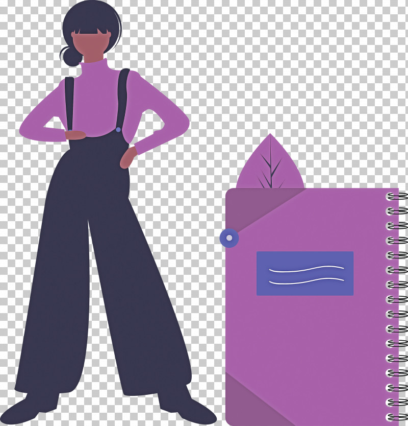 Notebook Girl PNG, Clipart, Girl, Notebook, Purple, Violet Free PNG Download
