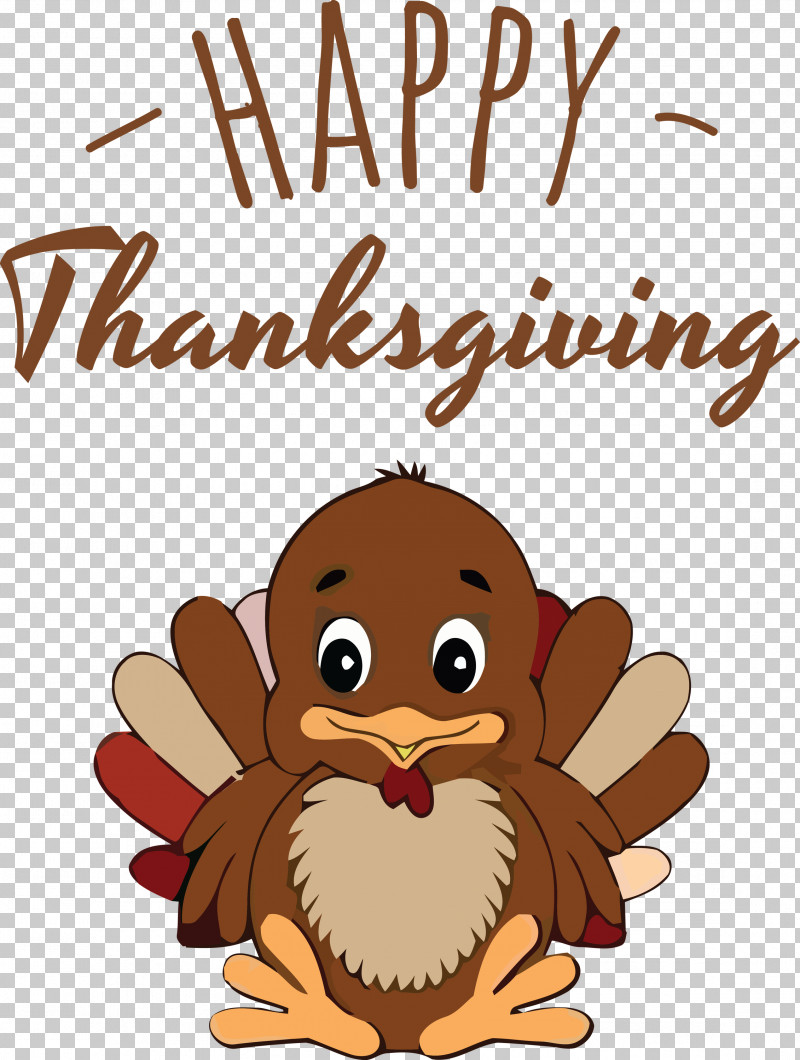 Happy Thanksgiving PNG, Clipart, Beak, Biology, Birds, Cartoon, Cuteness Free PNG Download