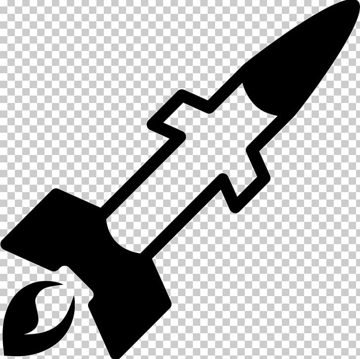 Missile Weapon Rocket Computer Icons PNG, Clipart, Angle, Artwork, Ballistic Missile, Black And White, Bomb Free PNG Download