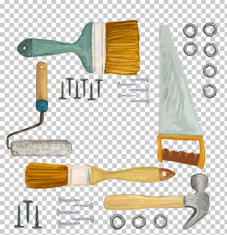 Tool Carpenter Painting Euclidean Sandpaper PNG, Clipart, Angle, Art, Brush, Construction Tools, Hammer Free PNG Download