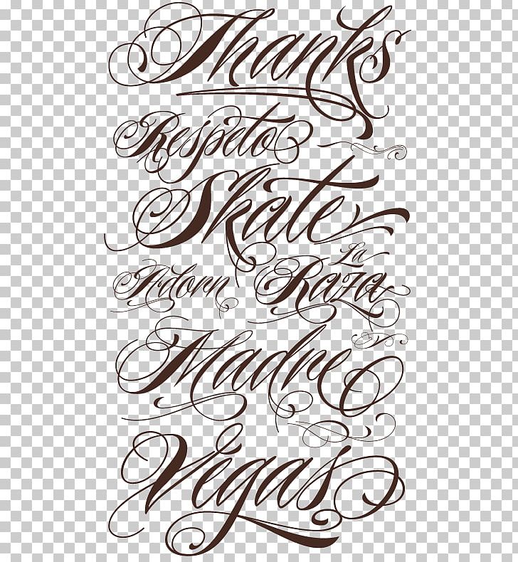 Tattoo Lettering Script Typeface Font PNG, Clipart, Art, Black And White, Calligraphy, Cursive, Drawing Free PNG Download
