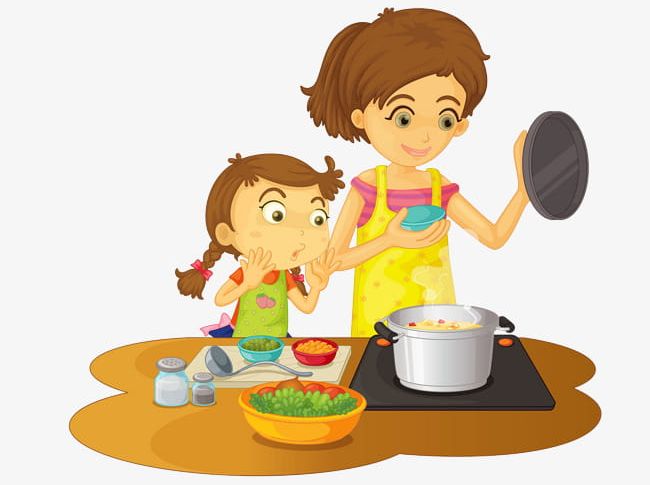 The Mother Who Is Cooking PNG, Clipart, Burn, Burning, Cartoon, Cook, Cooking Clipart Free PNG Download