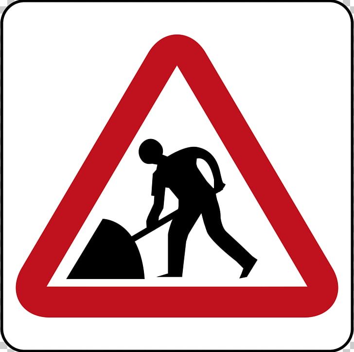 Men At Work Traffic Sign Roadworks PNG, Clipart, Area, Black And White, Brand, Human Behavior, Joint Free PNG Download