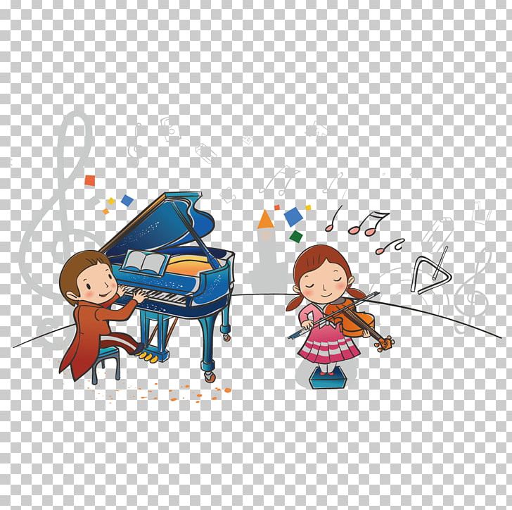 Piano Cartoon Music Child PNG, Clipart, Art, Cartoon, Children, Childrens Day, Children Vector Free PNG Download
