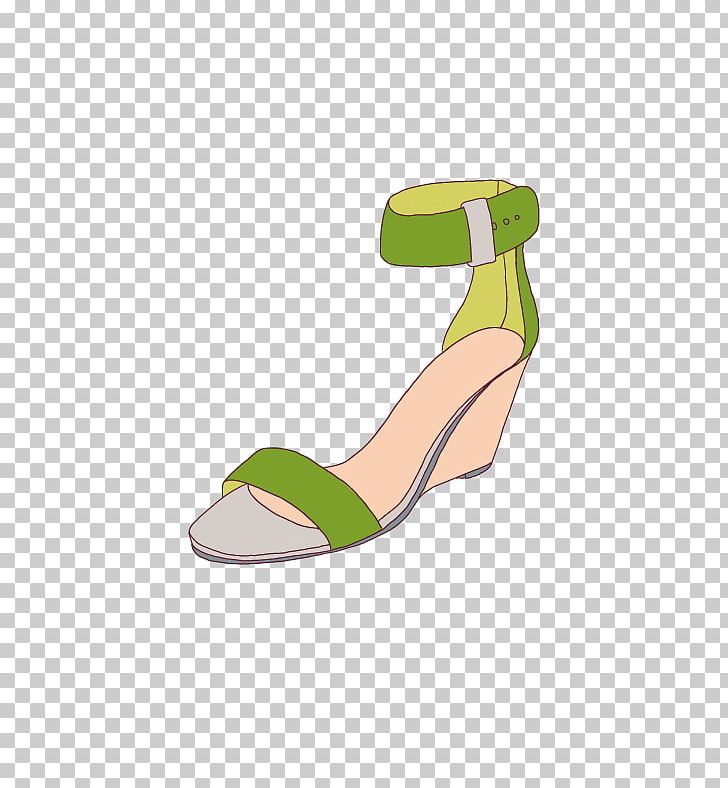 High-heeled Footwear Green Sandal Shoe PNG, Clipart, Background Green, Cartoon, Fashion, Footwear, Green Free PNG Download