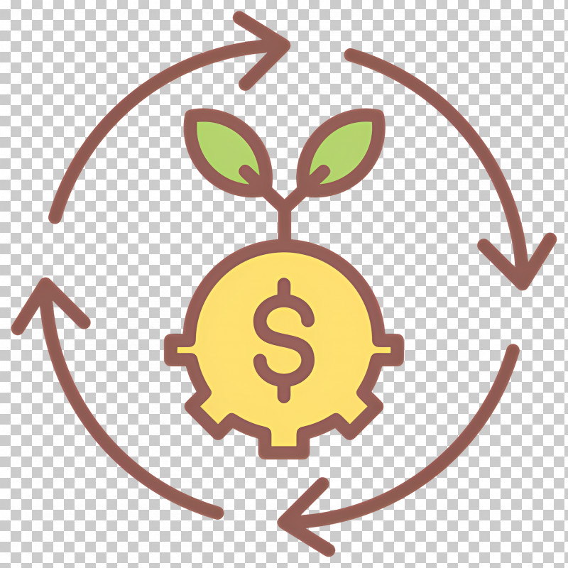 Investment Plans - Growth Coin With Arrows And Leaves PNG