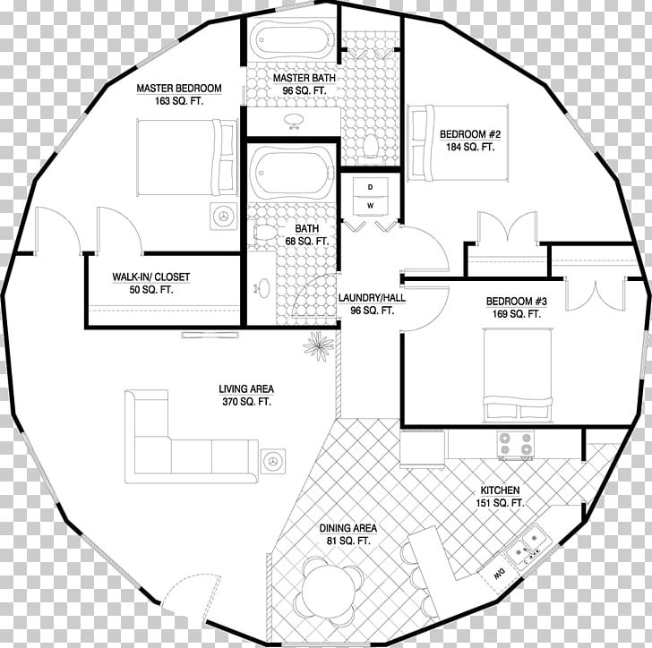 House Plan Floor Plan Bedroom Roundhouse Png, Clipart, 3D Floor Plan, Angle, Architecture, Area, Bathroom Free