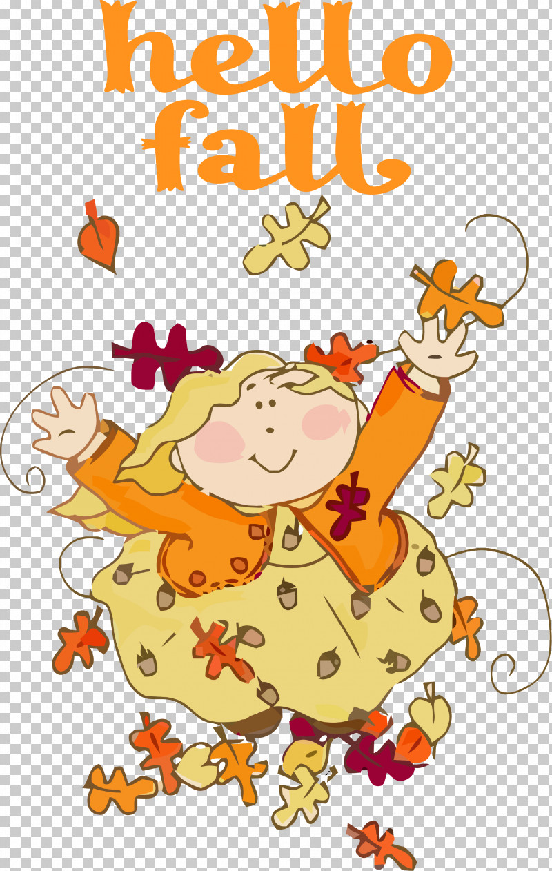 Hello Fall Fall Autumn PNG, Clipart, Autumn, Buddhas Birthday, Cartoon, Children, Drawing Free PNG Download