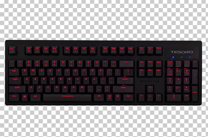 Computer Keyboard Computer Mouse Gaming Keypad Backlight Tesoro Excalibur G7NL Backlit Mechanical Gaming Keyboard W Switch PNG, Clipart, Cherry, Computer Keyboard, Electrical Switches, Electronic Device, Electronics Free PNG Download