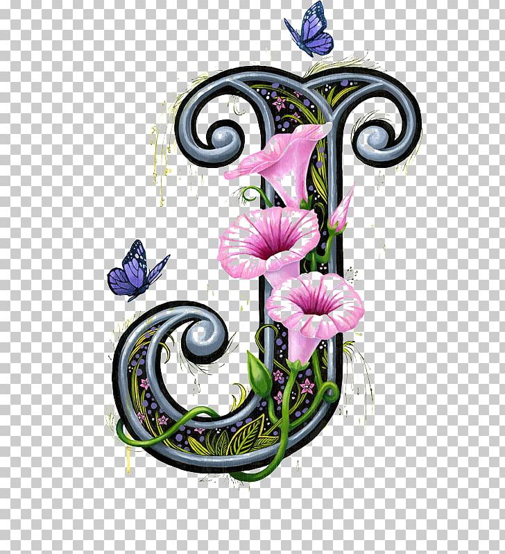 Letter J Initial Calligraphy PNG, Clipart, Alphabet, Art, Butterfly, Calligraphy, Flora Free PNG Download