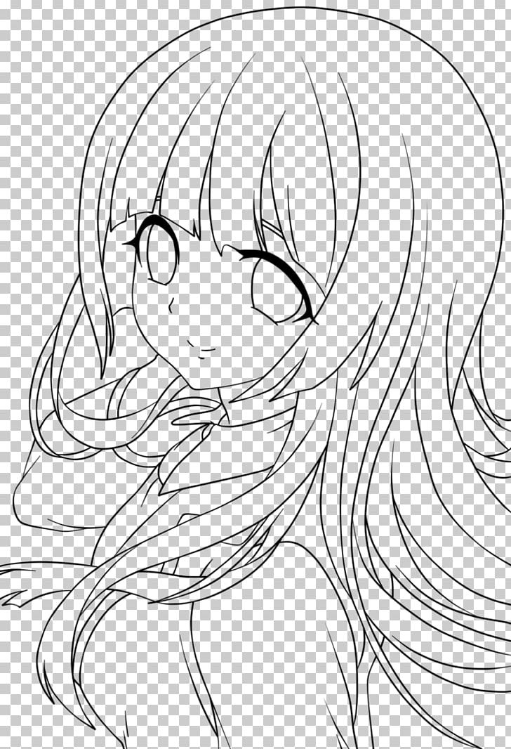 Line Art Drawing Anime Female PNG, Clipart, Arm, Art, Artwork, Black, Black And White Free PNG Download