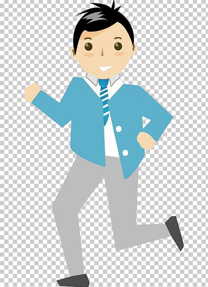 Cartoon Running Illustration PNG, Clipart, Blue, Body, Boy, Business Man, Child Free PNG Download