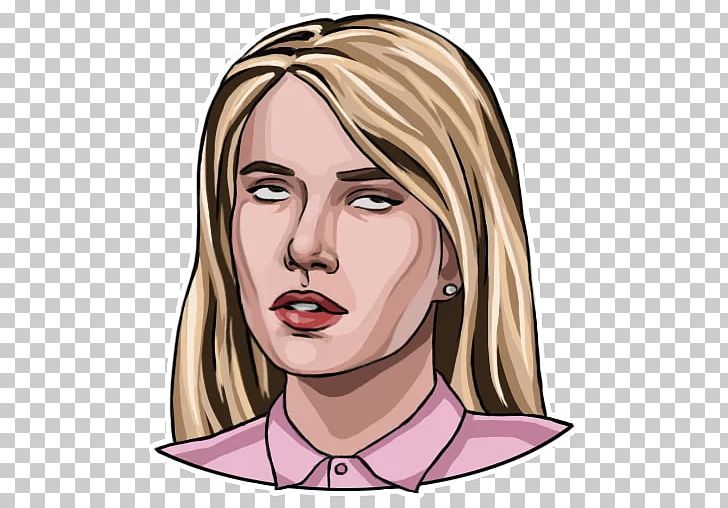 Emma Roberts Sticker Telegram Eyebrow PNG, Clipart, Beauty, Brown Hair, Cartoon, Celebrities, Eye Free PNG Download