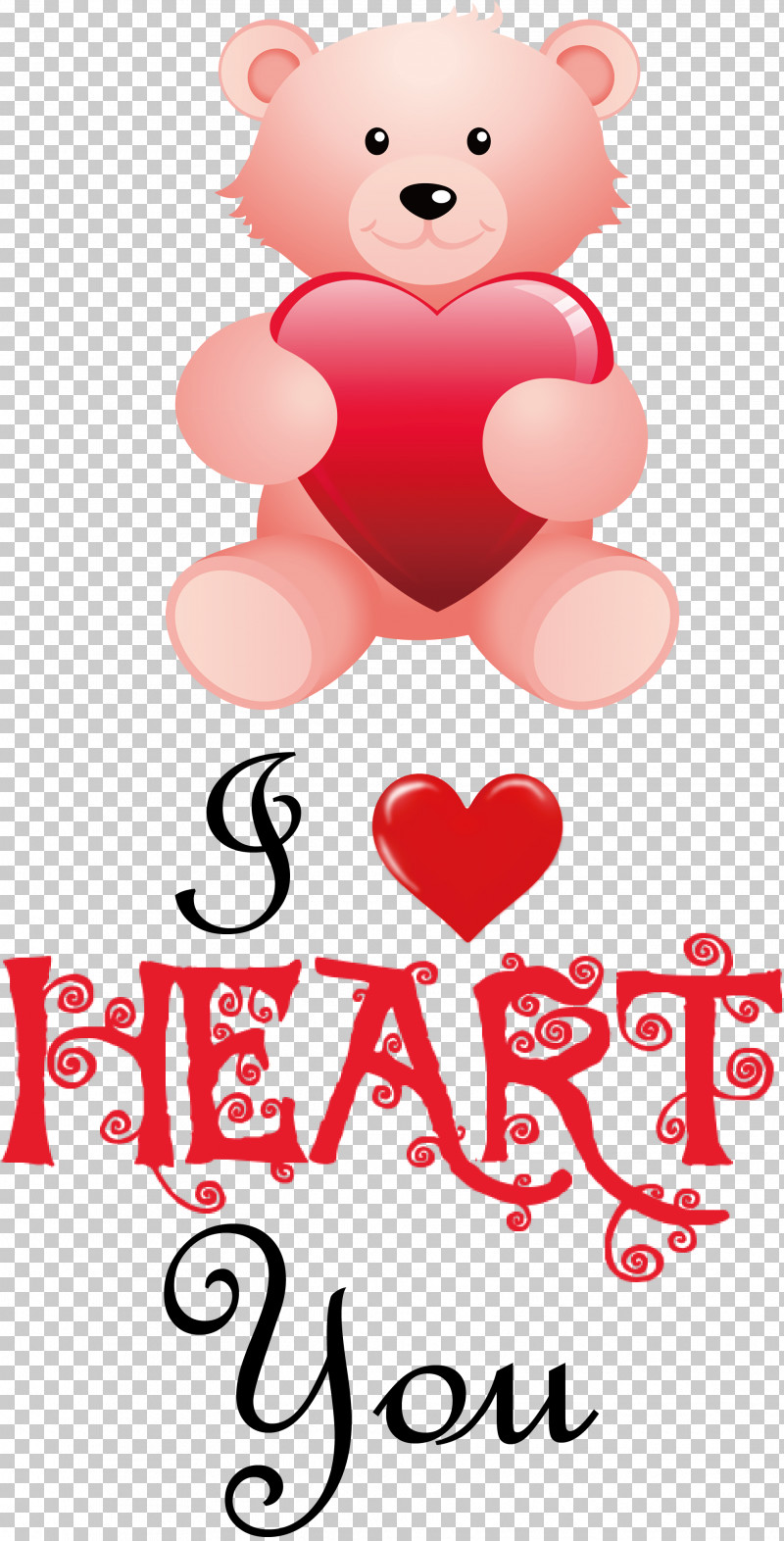 I Heart You I Love You Valentines Day PNG, Clipart, Balloon, Bears, Cartoon, Flower, Happiness Free PNG Download
