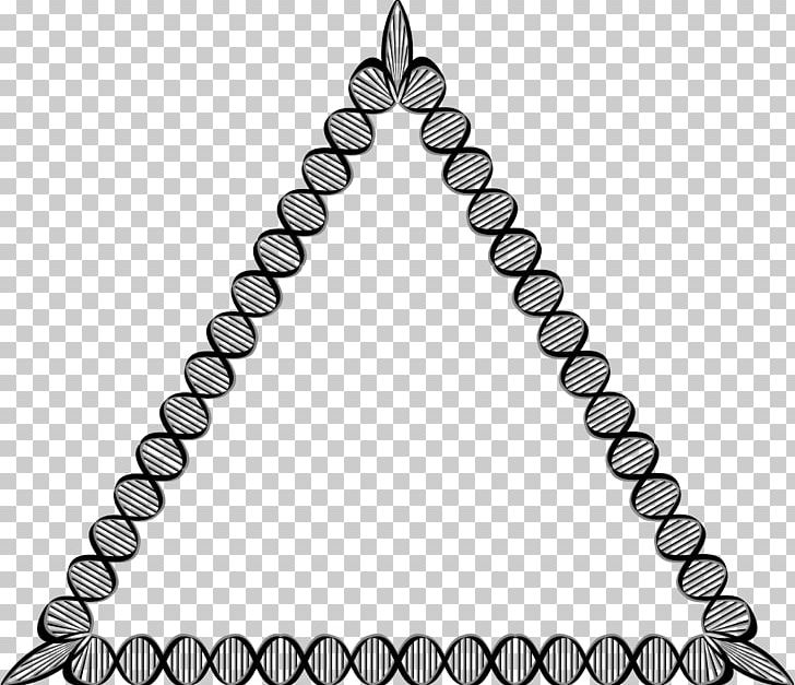 DNA Triangle Geometry Computer Icons PNG, Clipart, Angle, Art, Black, Black And White, Body Jewelry Free PNG Download