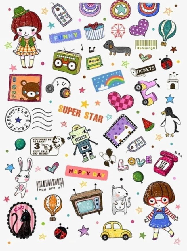 Korea Creative Cute Sticker PNG, Clipart, Animals, Backgrounds, Cartoon, Cartoon Animals, Child Free PNG Download