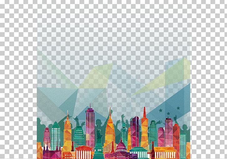 Poster Advertising PNG, Clipart, Advertising, City, City Silhouette, Colorful Background, Color Pencil Free PNG Download