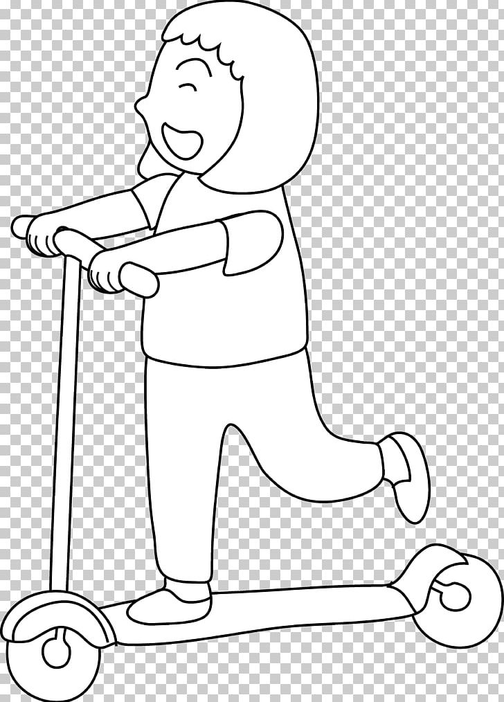 Kick Scooter Coloring Book Motorcycle PNG, Clipart, Angle, Arm, Art, Bicycle, Black And White Free PNG Download