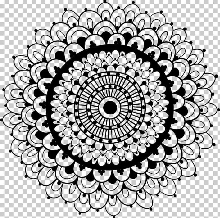 Mehndi Henna Floral Design PNG, Clipart, Area, Art, Art Design, Black And White, Circle Free PNG Download