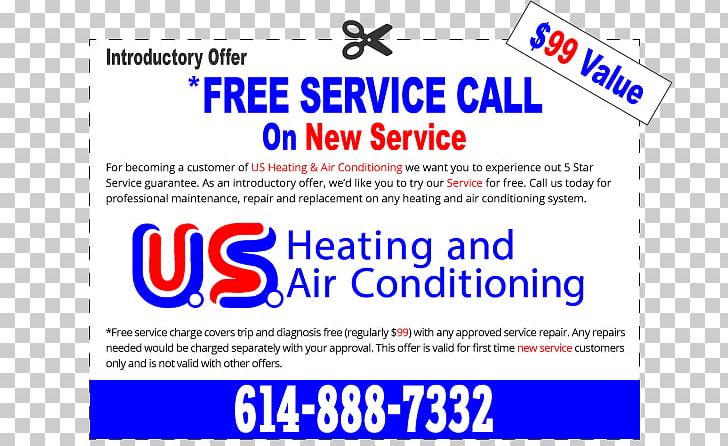HVAC Furnace US Heating And Air Conditioning Heating System PNG, Clipart, Advertising, Air Conditioning, Area, Banner, Blue Free PNG Download