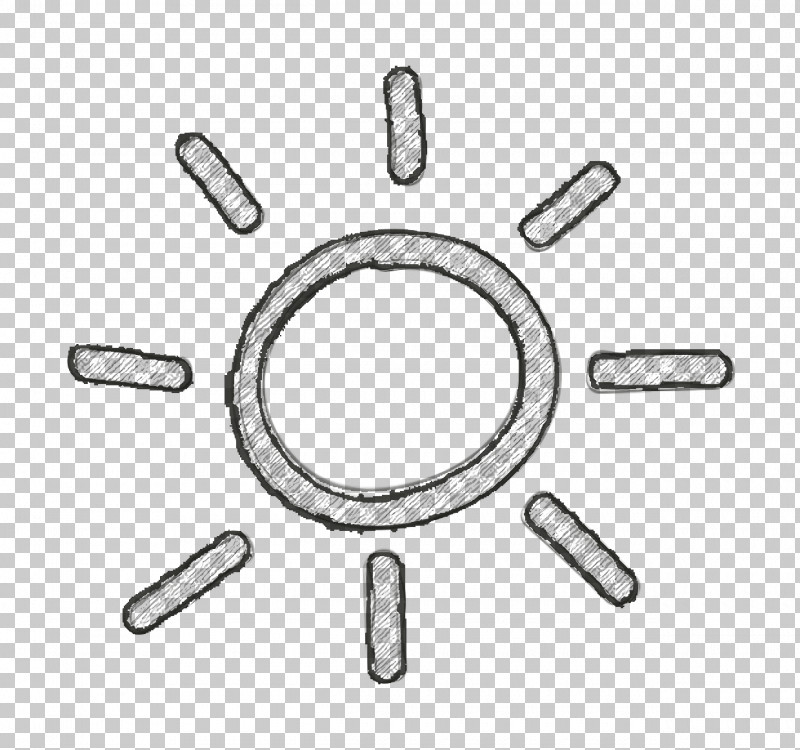 Sun Hand Drawn Symbol Icon Weather Icon Hand Drawn Icon PNG, Clipart, Black And White M, Car, Geometry, Hand Drawn Icon, Line Free PNG Download