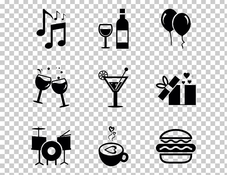 Computer Icons Party PNG, Clipart, Black, Black And White, Brand, Cartoon, Circle Free PNG Download