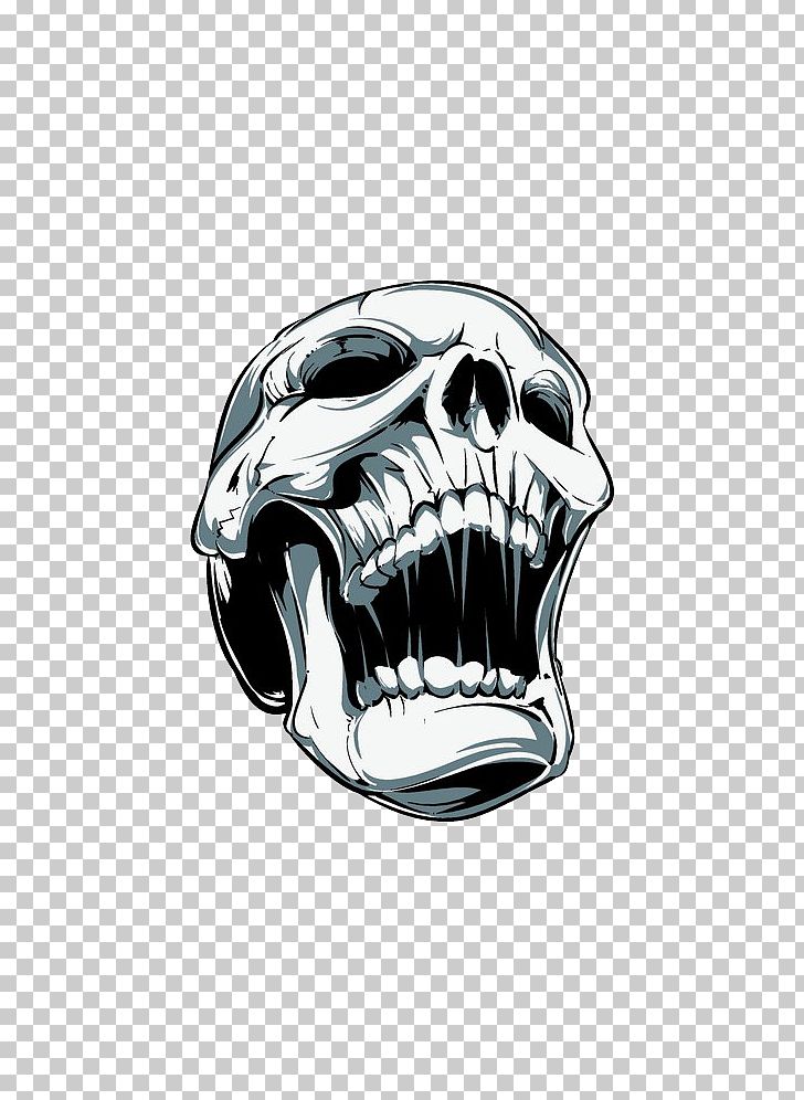 Skull Screaming PNG, Clipart, Art, Black, Body Jewelry, Bone, Clip Art Free PNG Download