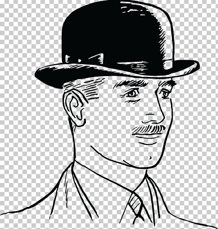 Cowboy Hat Bowler Hat Fedora PNG, Clipart, Artwork, Black, Black And White, Bowler Hat, Cartoon Free PNG Download